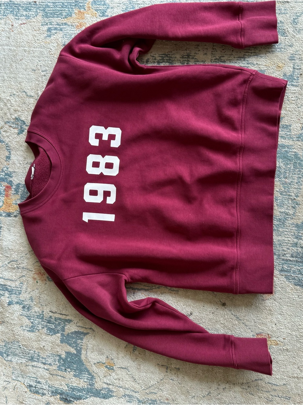 J Crew Classic 1983 Burgundy Crewneck Sweatshirt